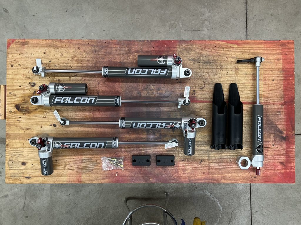 Falkon shocks are included in some of the Clayton packages